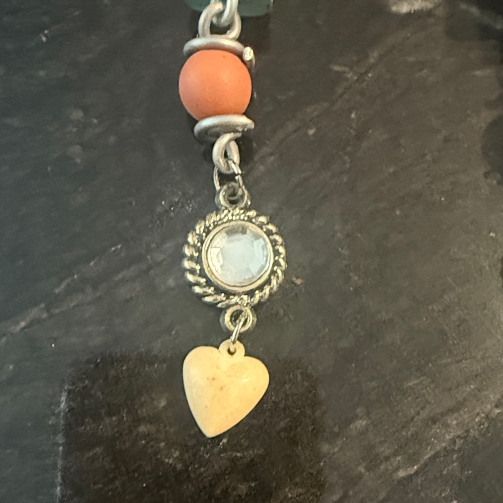 Vintage Bohemian Long Dangle Earrings with Heart Charms - Picture 2 of 5